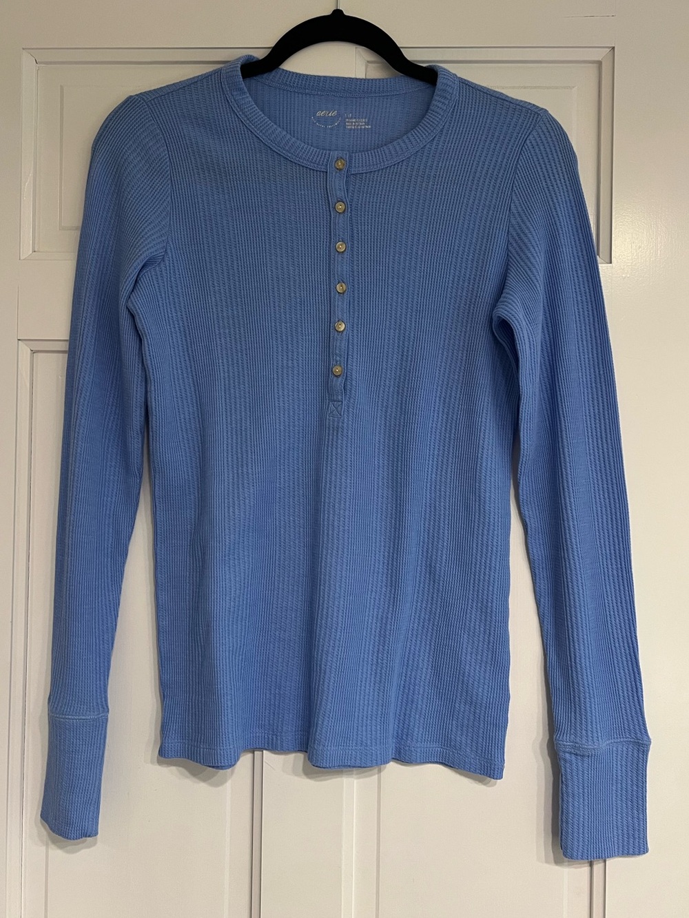 Aerie Waffle Rib Long Sleeve Henley